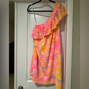 Lilly Pulitzer Vibrant Pink and Lime Dress